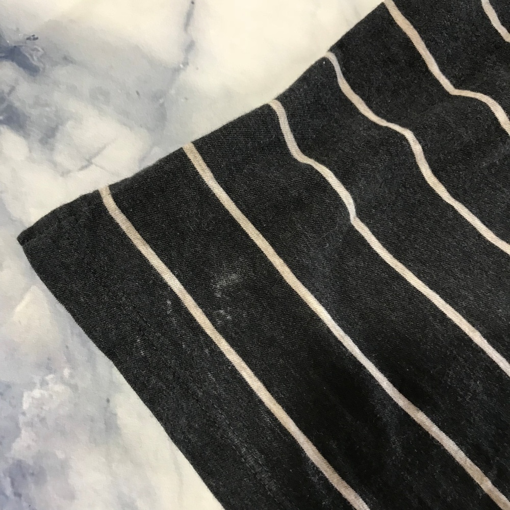 Vince Black & White Striped Long Sleeve Top - Picture 3 of 5